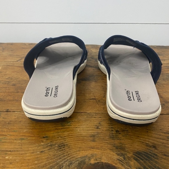 Earth Origins Navy Saru Cassidy Slip On Comfort Walking Sandals Slides Size 7 - Picture 5 of 9